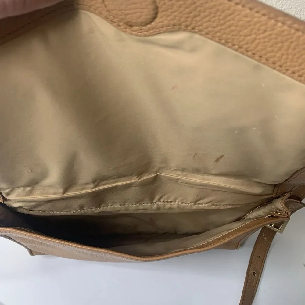 FRESHLY PICKED Women's Diaper Crossbody Shoulder Bag Tan Brown Vegan Leather